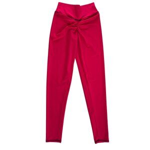 Hot Pink High-Waisted Scrunch Butt Leggings Sexy Yoga Gym‎ Club Athleisure Large